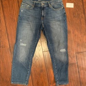 Eddie Bauer Boyfriend Slim Cropped Jeans Sz 10 NWT